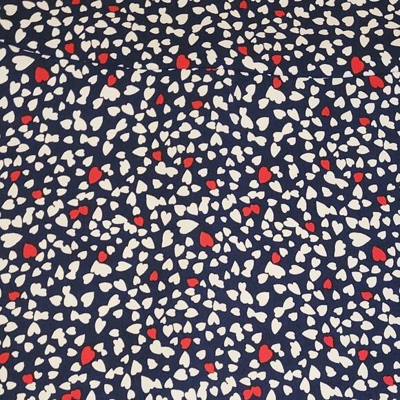 Michael Kors Navy Heart‑Print Fit‑and‑Flare Dress Size 4 Back‑Zip Lined Flirty - Picture 5 of 13